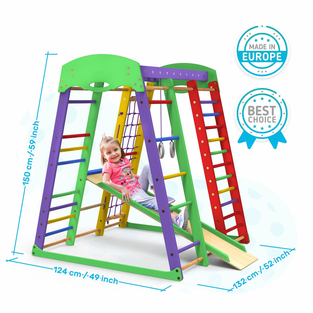 Wedanta Indoor Playground Toddler Climber Slide, Kids Jungle Gym